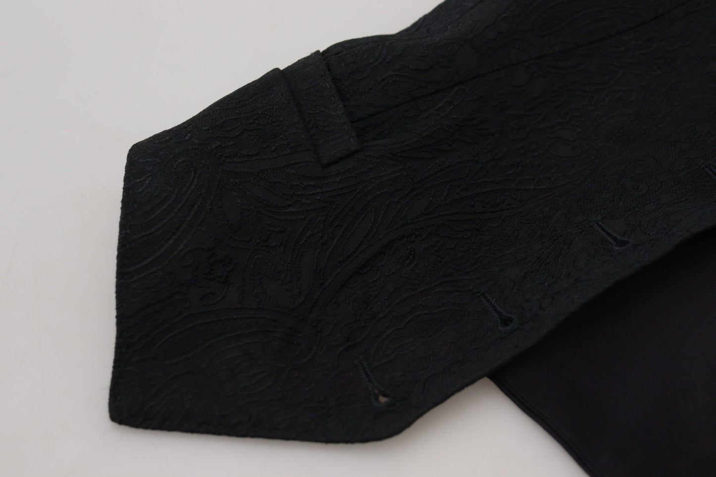 Gilet élégant en soie mélangée noire Dolce & Gabbana