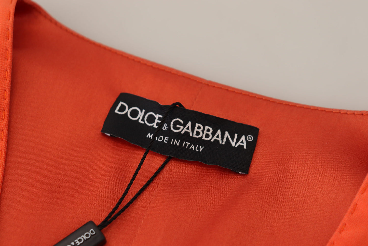 Gilet élégant en soie orange Dolce & Gabbana