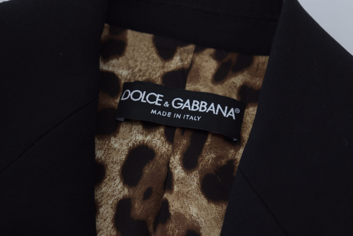 Blazer élégant en laine stretch noire Dolce & Gabbana