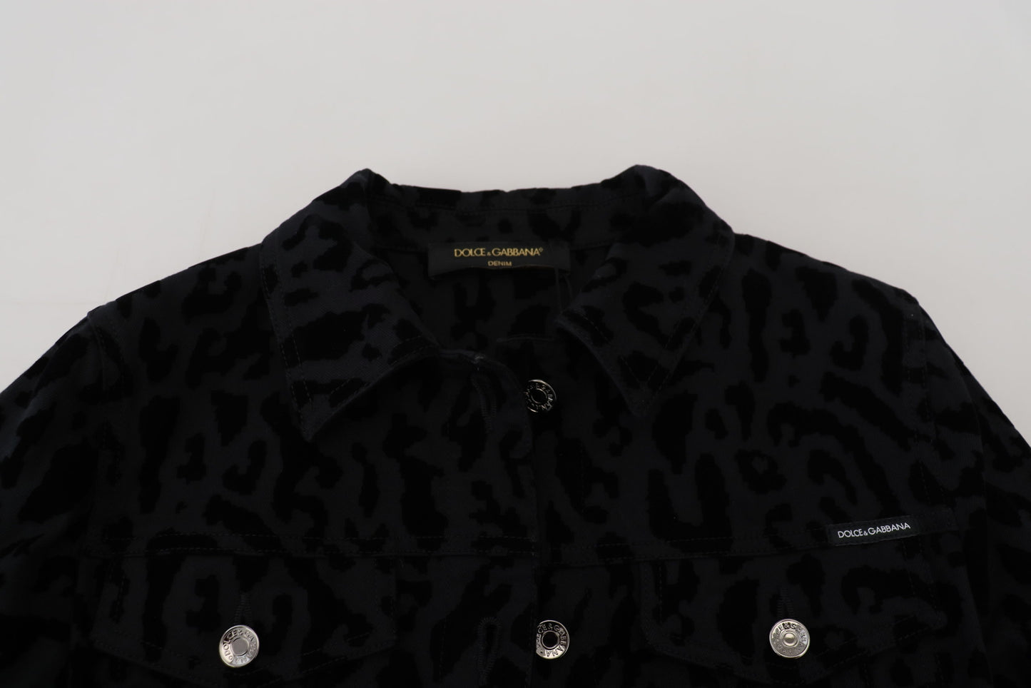 Veste en jean à motif léopard chic Dolce & Gabbana