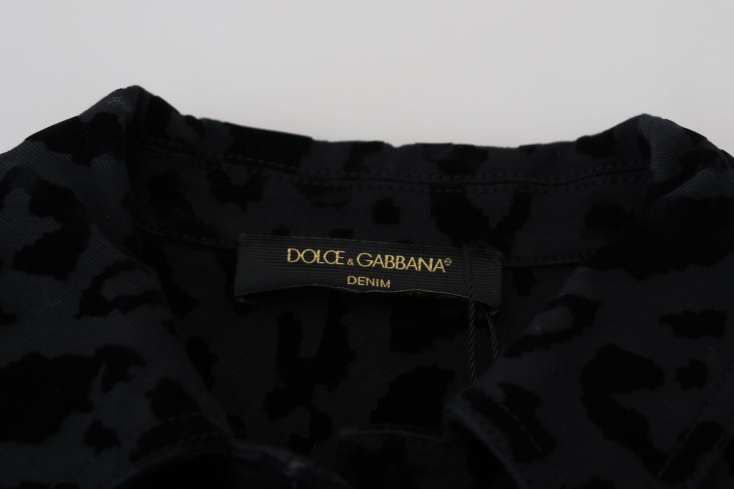 Veste en jean à motif léopard chic Dolce & Gabbana