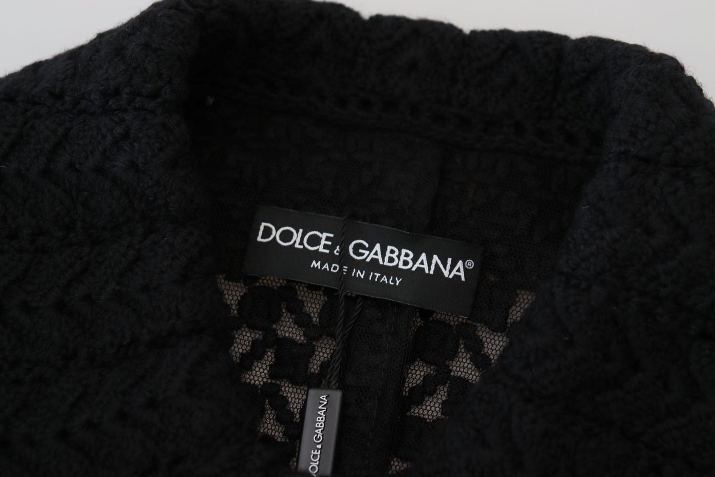 Veste longue en maille boutonnée classique Dolce & Gabbana