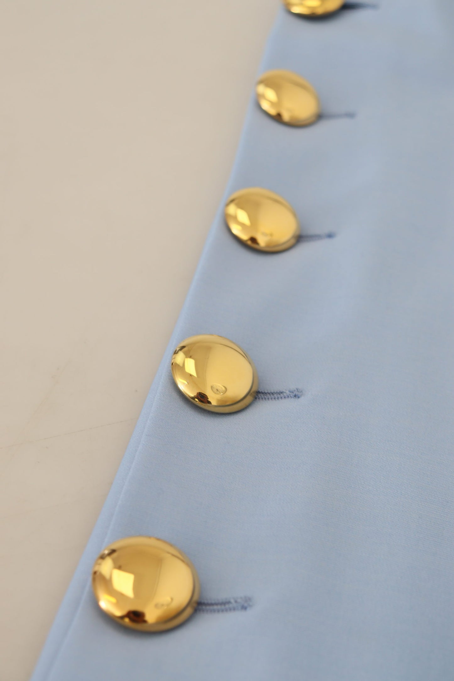 Pantalon élégant en mélange de laine et de soie bleu clair Dolce & Gabbana