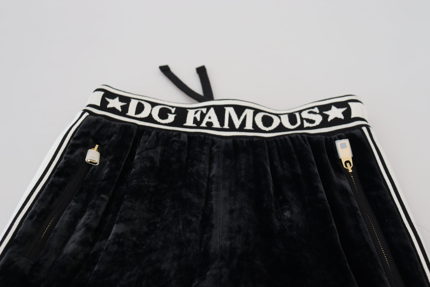 Pantalon élégant en velours Dolce & Gabbana - Luxe noir intemporel