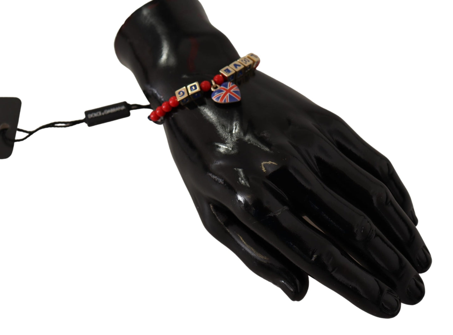 Bracelet élégant Dolce & Gabbana en verre bleu, rouge et zamak