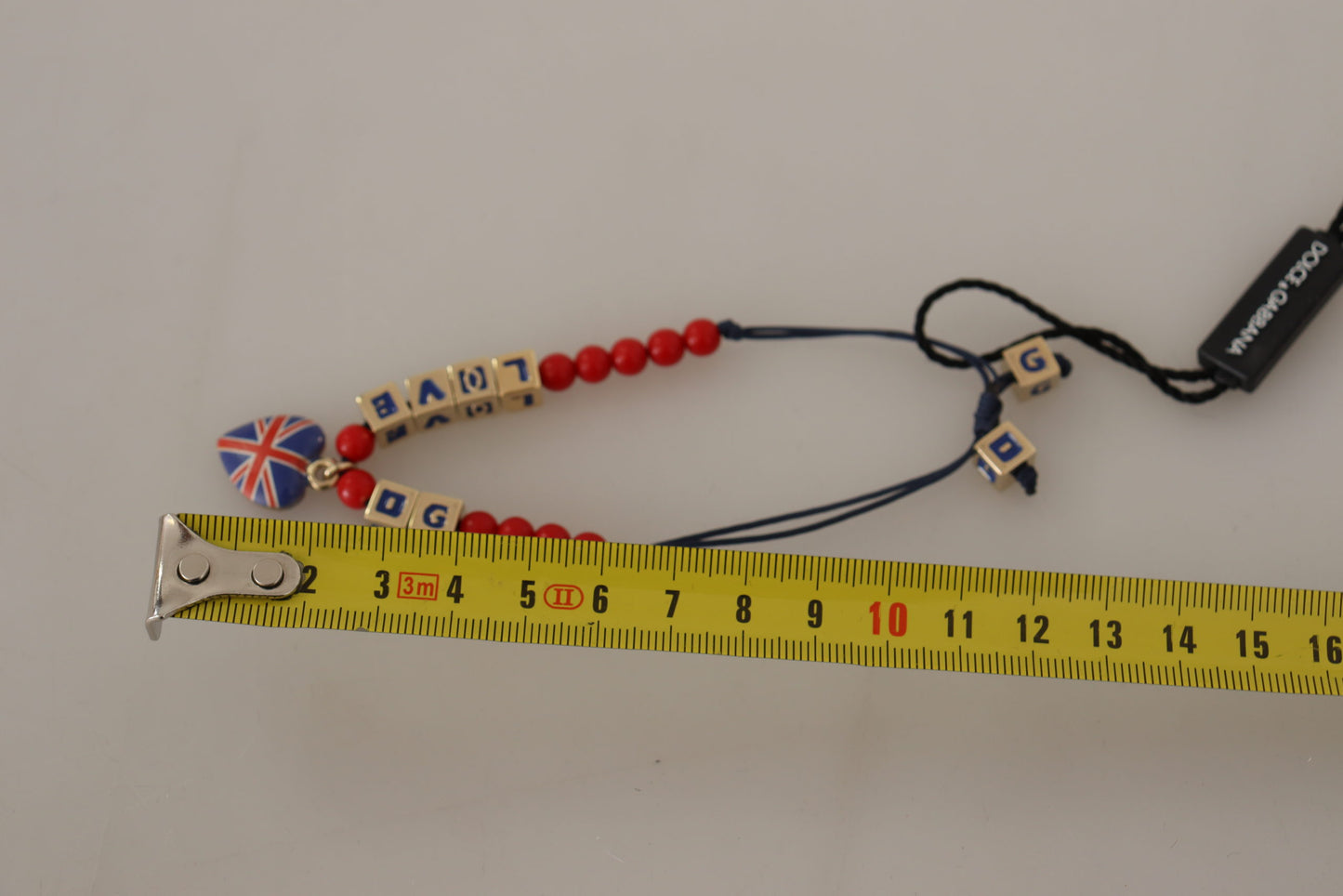 Bracelet élégant Dolce & Gabbana en verre bleu, rouge et zamak