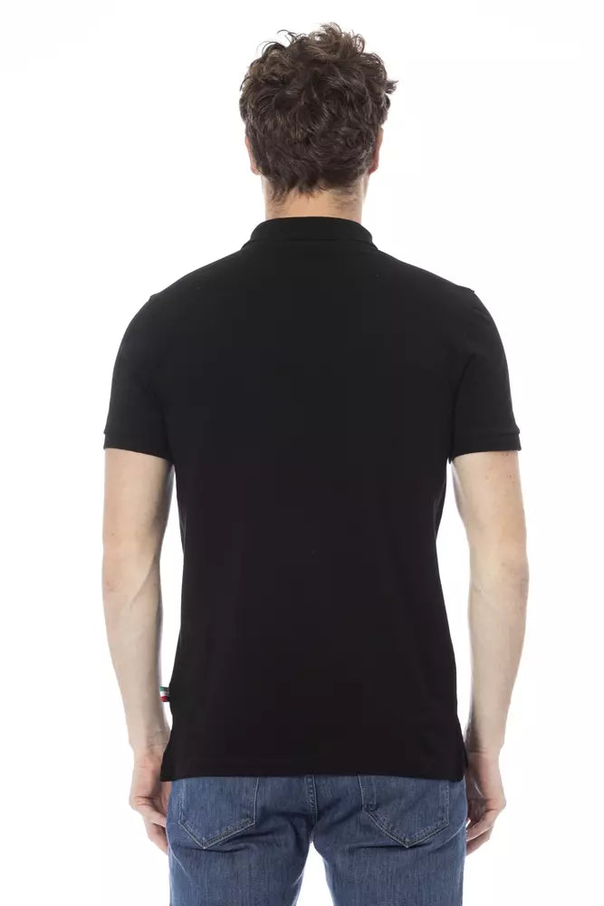 Polo Baldinini Trend en coton noir pour homme