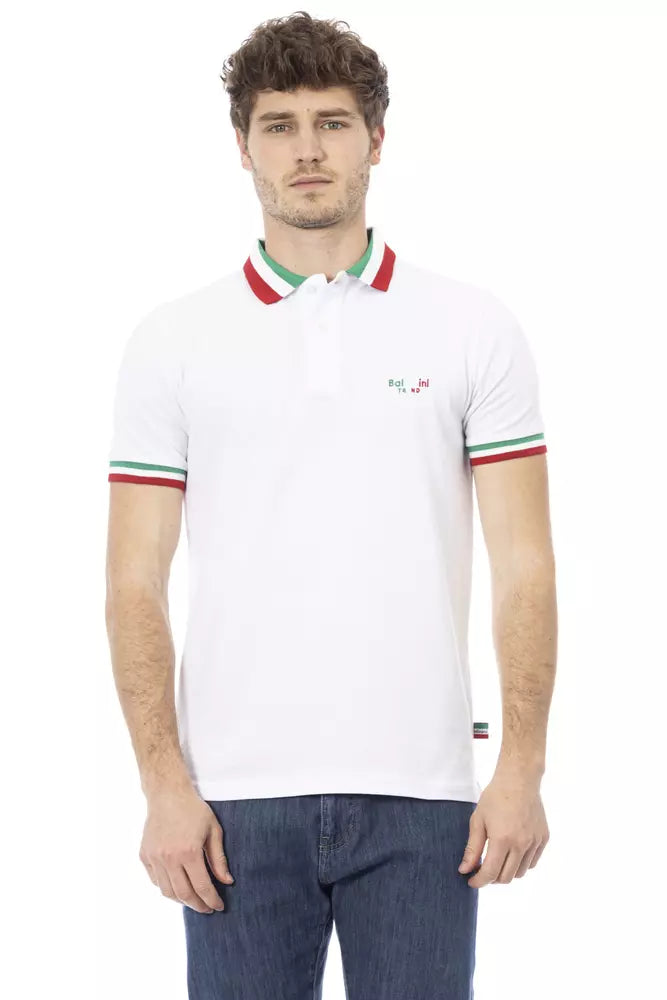 Polo homme en coton blanc tendance Baldinini