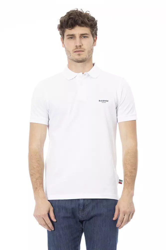 Polo homme en coton blanc tendance Baldinini