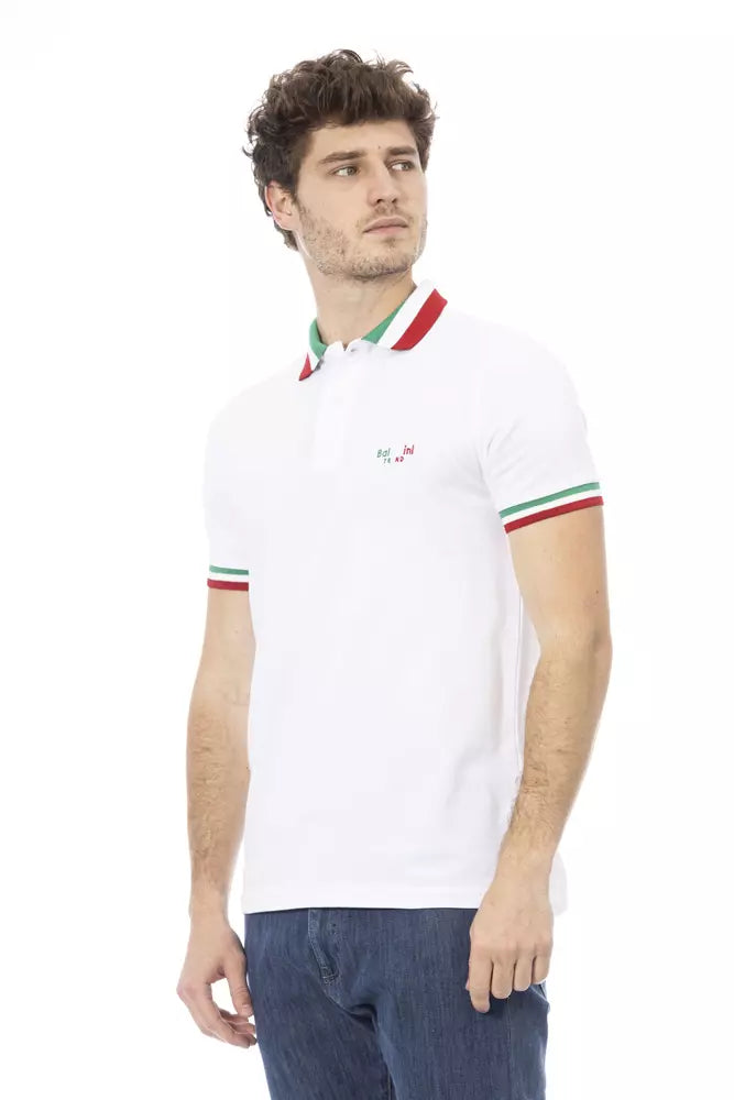 Polo homme en coton blanc tendance Baldinini