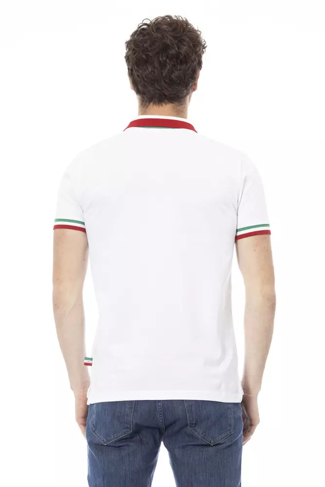 Polo homme en coton blanc tendance Baldinini