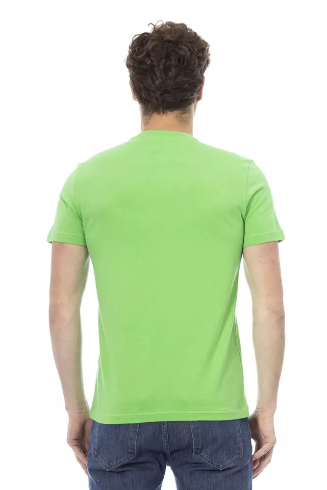 T-shirt homme en coton vert tendance Baldinini