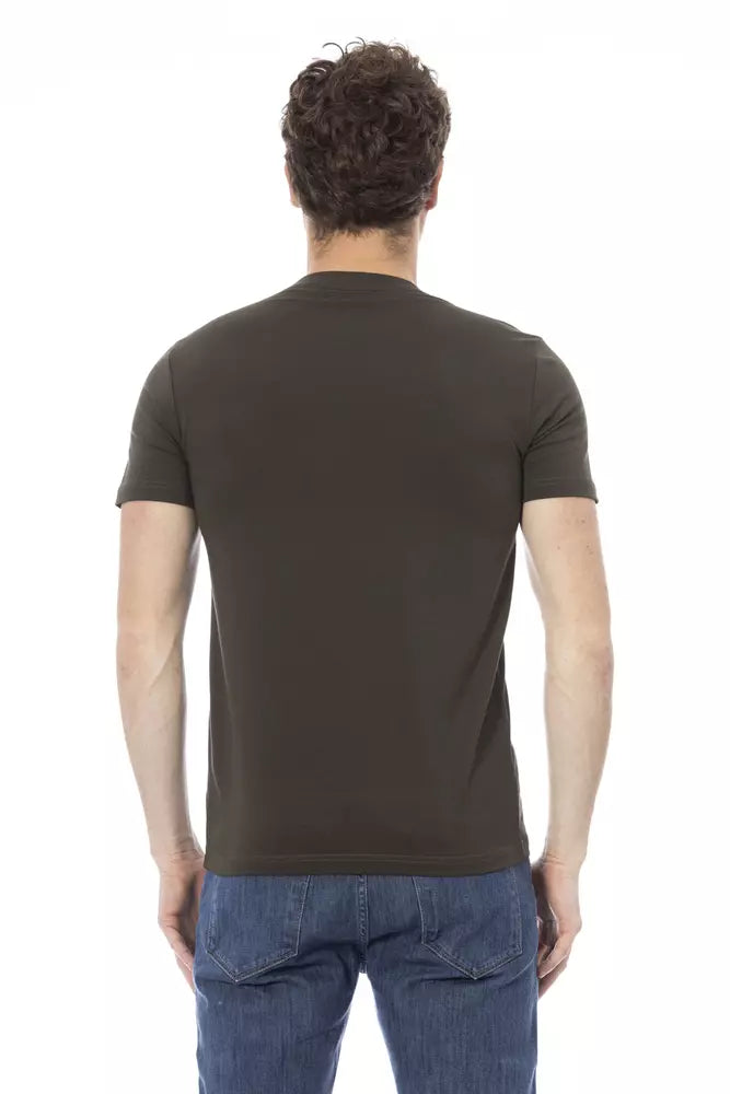 T-shirt homme en coton vert tendance Baldinini