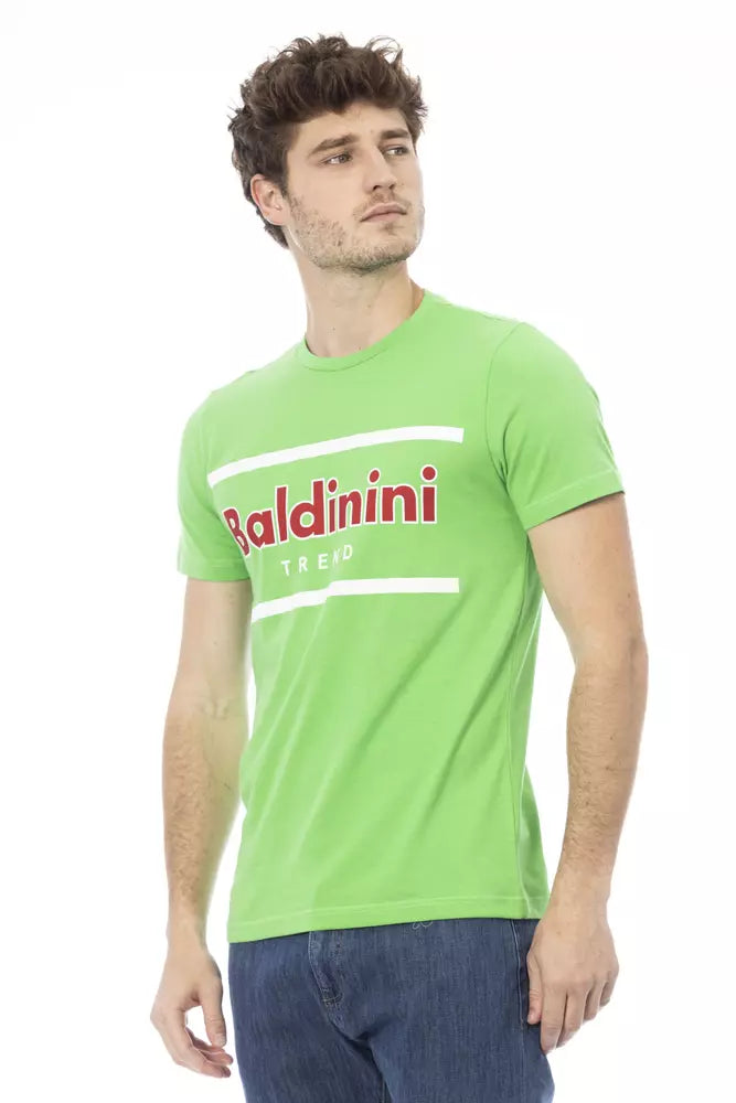 T-shirt homme en coton vert tendance Baldinini