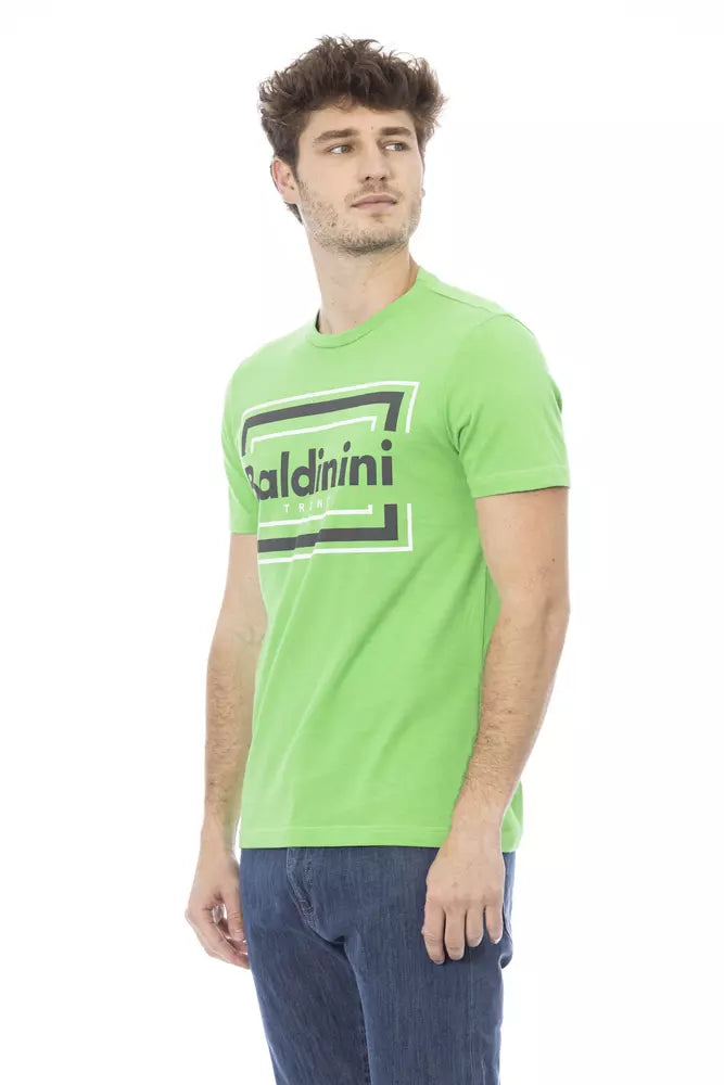 T-shirt homme en coton vert tendance Baldinini