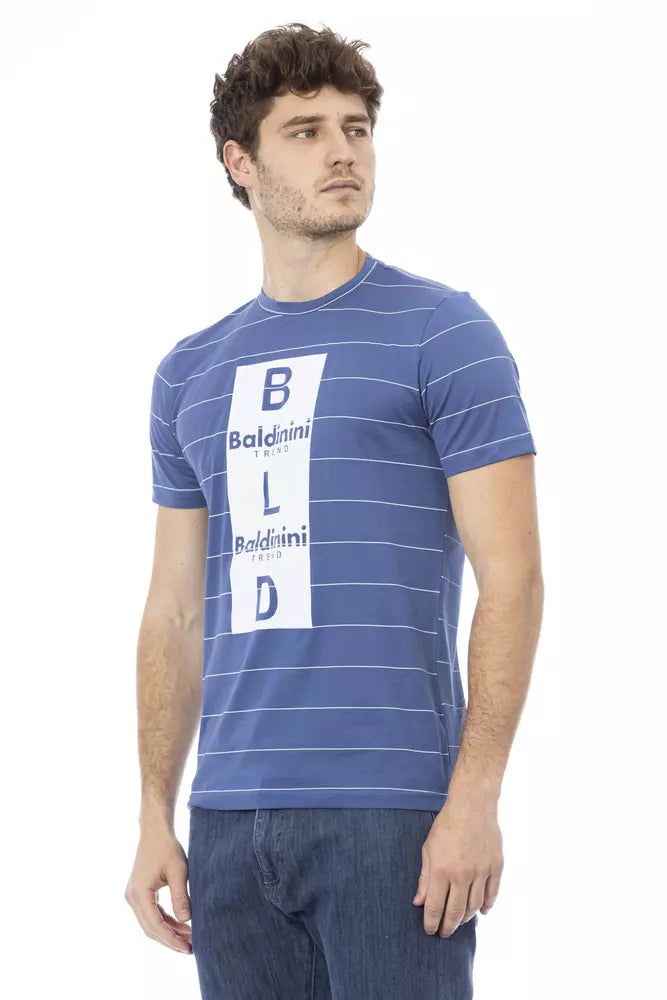 Baldinini Trend Blue Cotton Men T-Shirt by Baldinini Trend