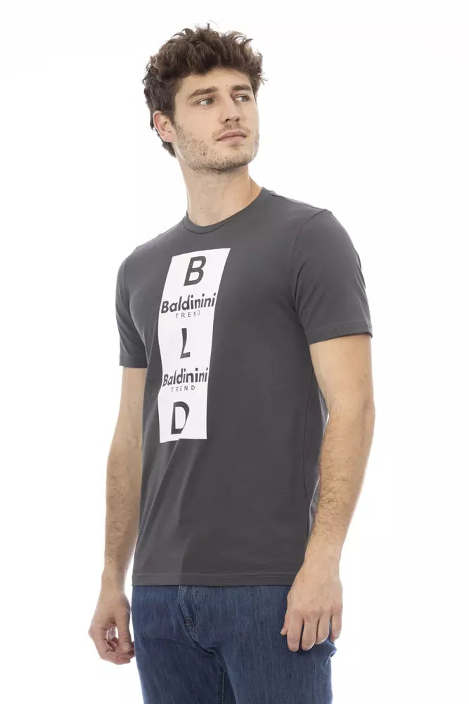 T-shirt homme en coton gris tendance Baldinini