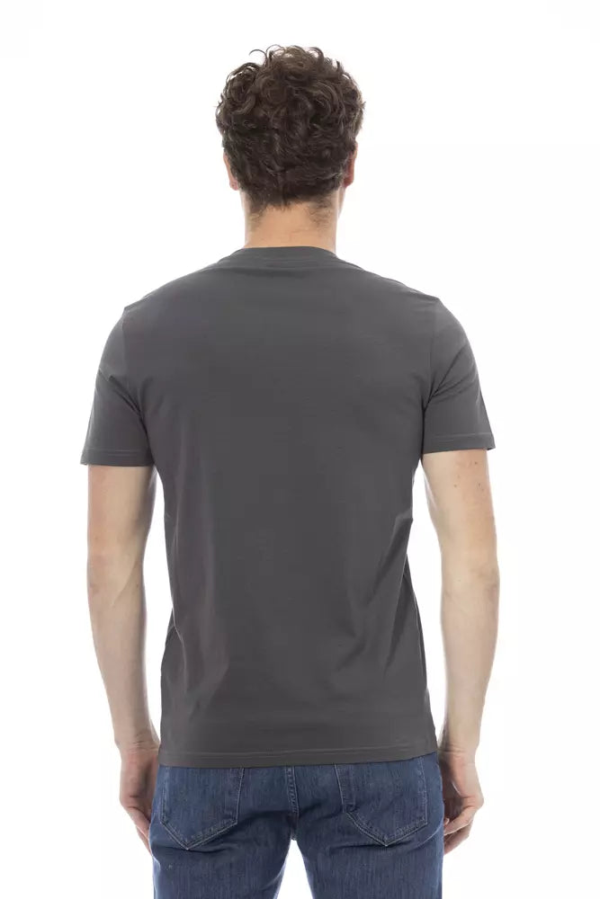 T-shirt homme en coton gris tendance Baldinini