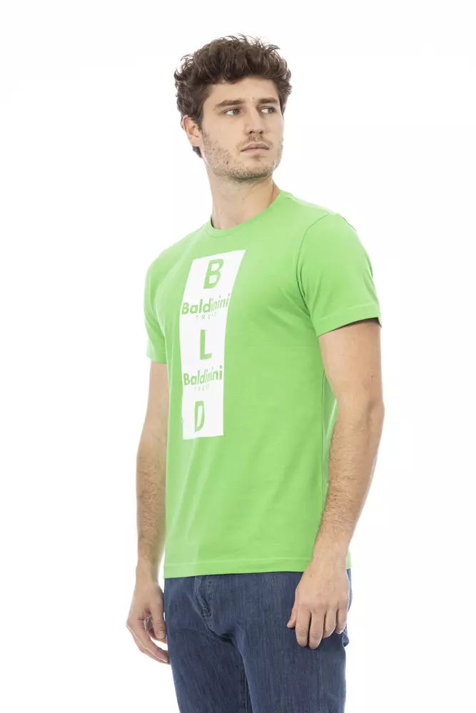 T-shirt homme en coton vert tendance Baldinini