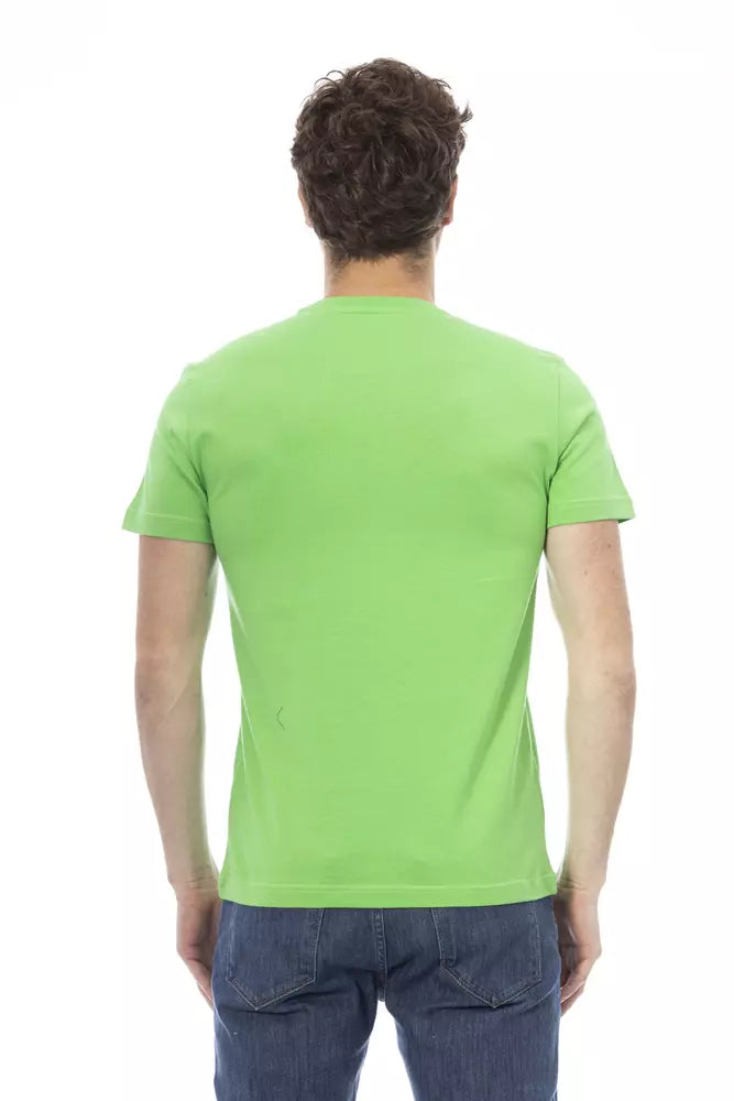 T-shirt homme en coton vert tendance Baldinini
