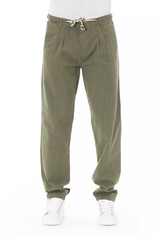 Baldinini Trend Army Cotton Men Chino Trousers by Baldinini Trend