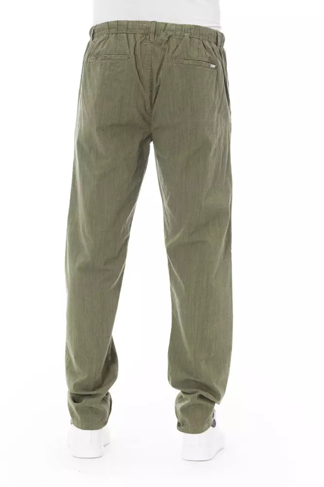 Baldinini Trend Army Cotton Men Chino Trousers by Baldinini Trend