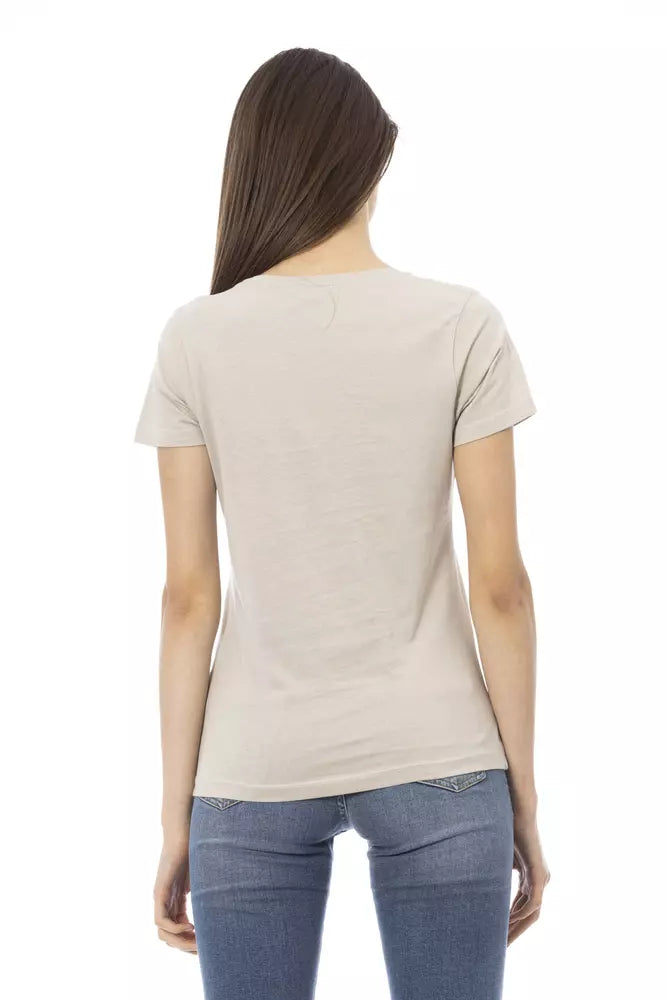 T-shirt Trussardi Action en coton beige pour femme