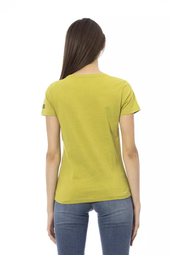 T-shirt Trussardi Action en coton vert pour femme