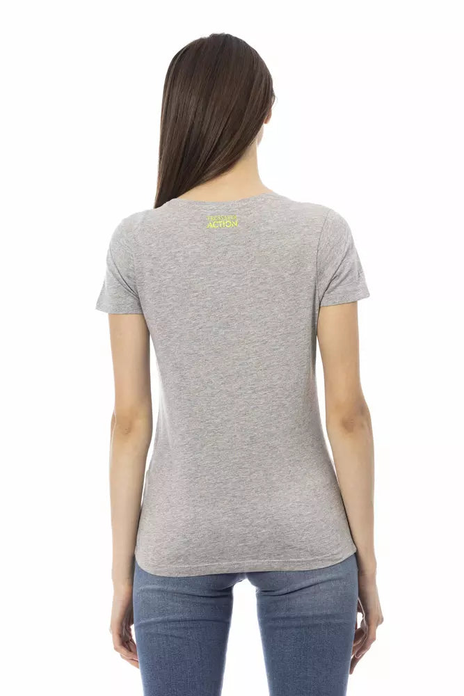 T-shirt Trussardi Action en coton gris pour femme