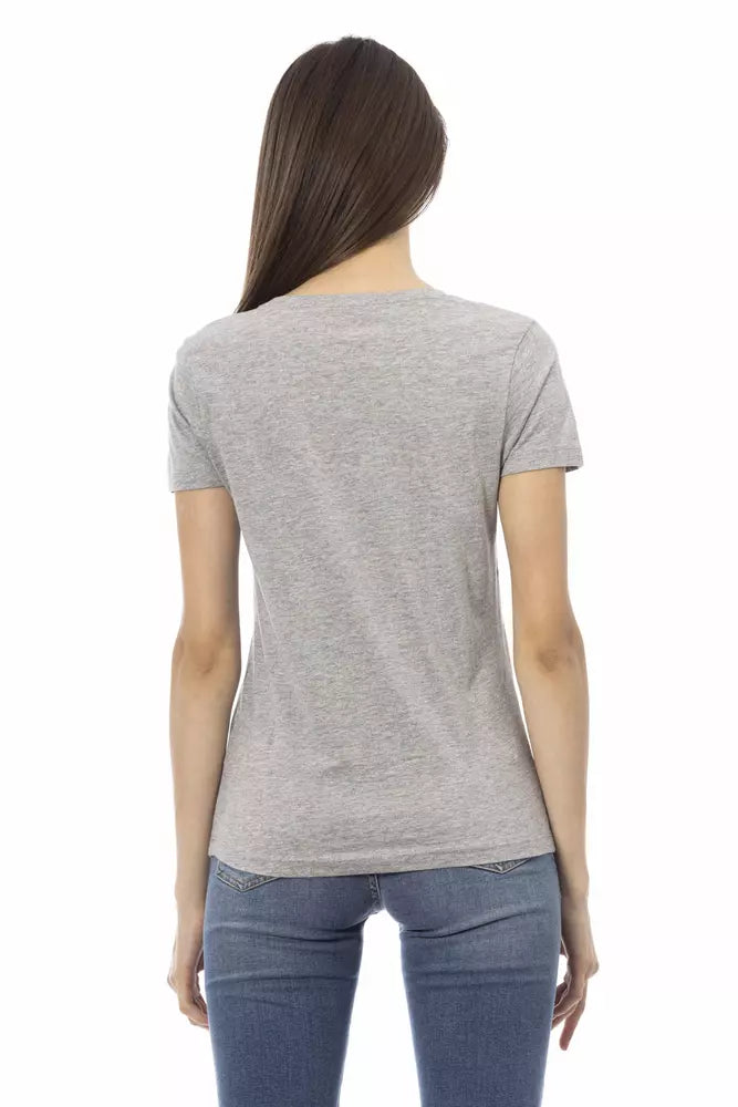 T-shirt Trussardi Action en coton gris pour femme