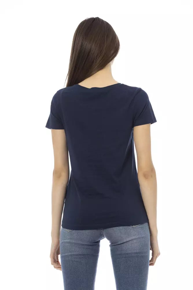T-shirt Trussardi Action en coton bleu pour femme