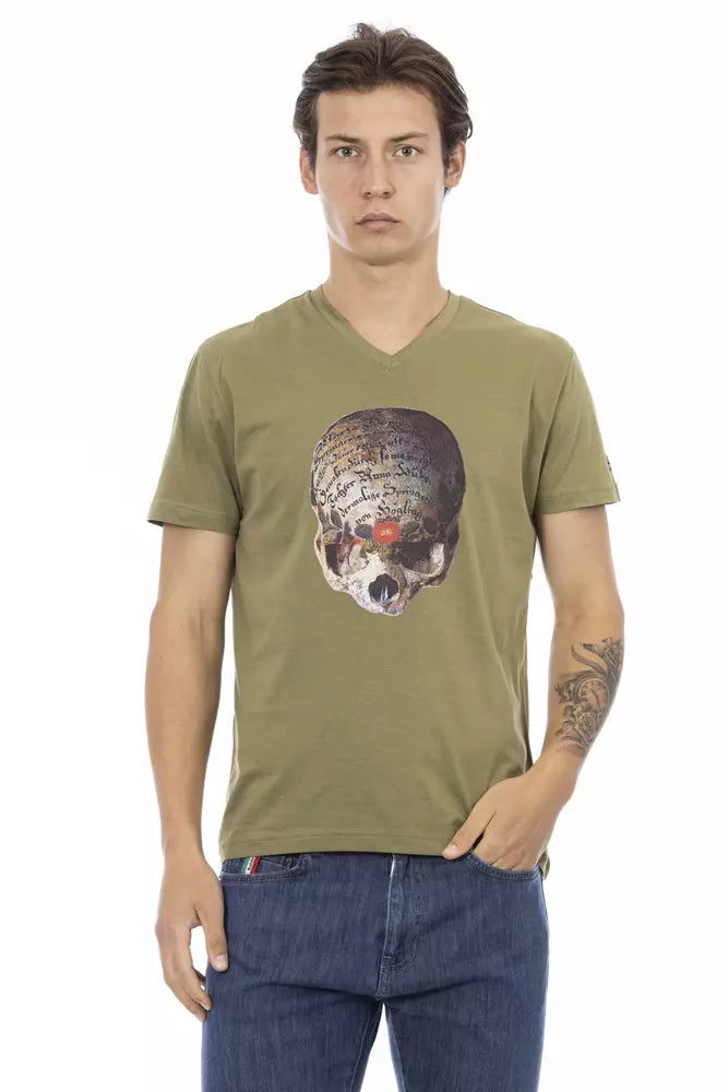 T-shirt Trussardi Action en coton vert pour homme