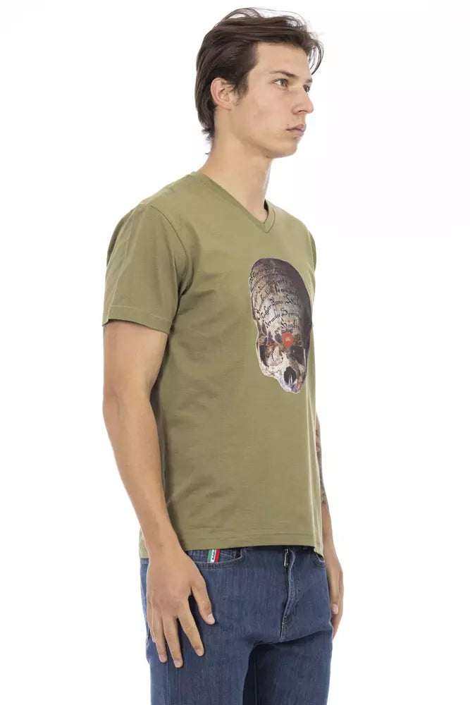 T-shirt Trussardi Action en coton vert pour homme