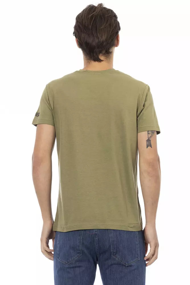 T-shirt Trussardi Action en coton vert pour homme