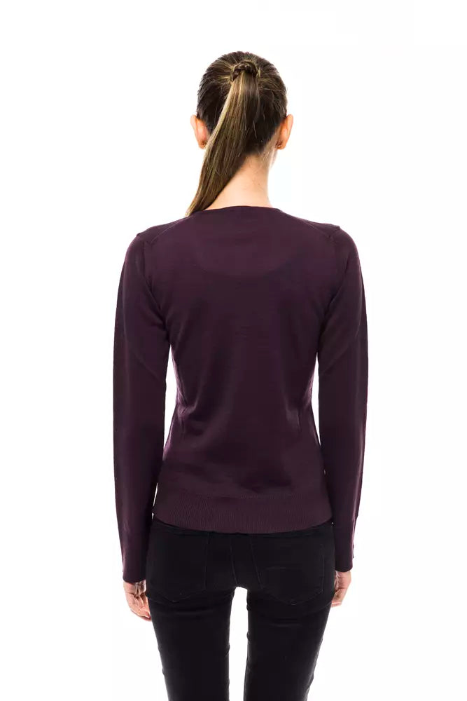 Pull femme en laine violet Montana Blu