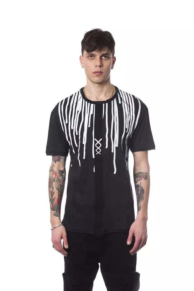 T-shirt homme en coton noir Nicolo Tonetto