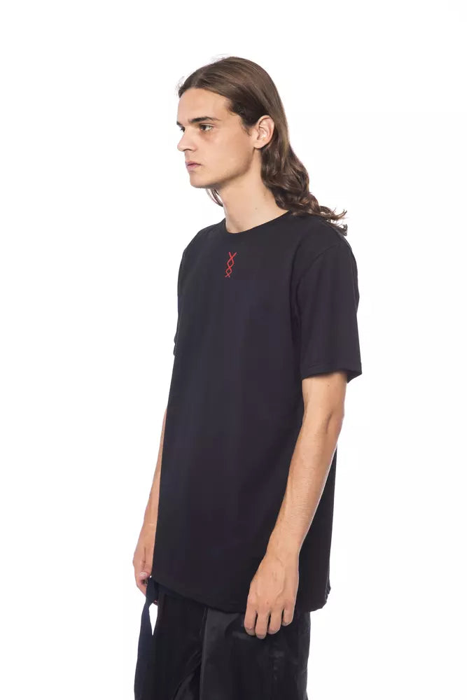 T-shirt homme en coton noir Nicolo Tonetto