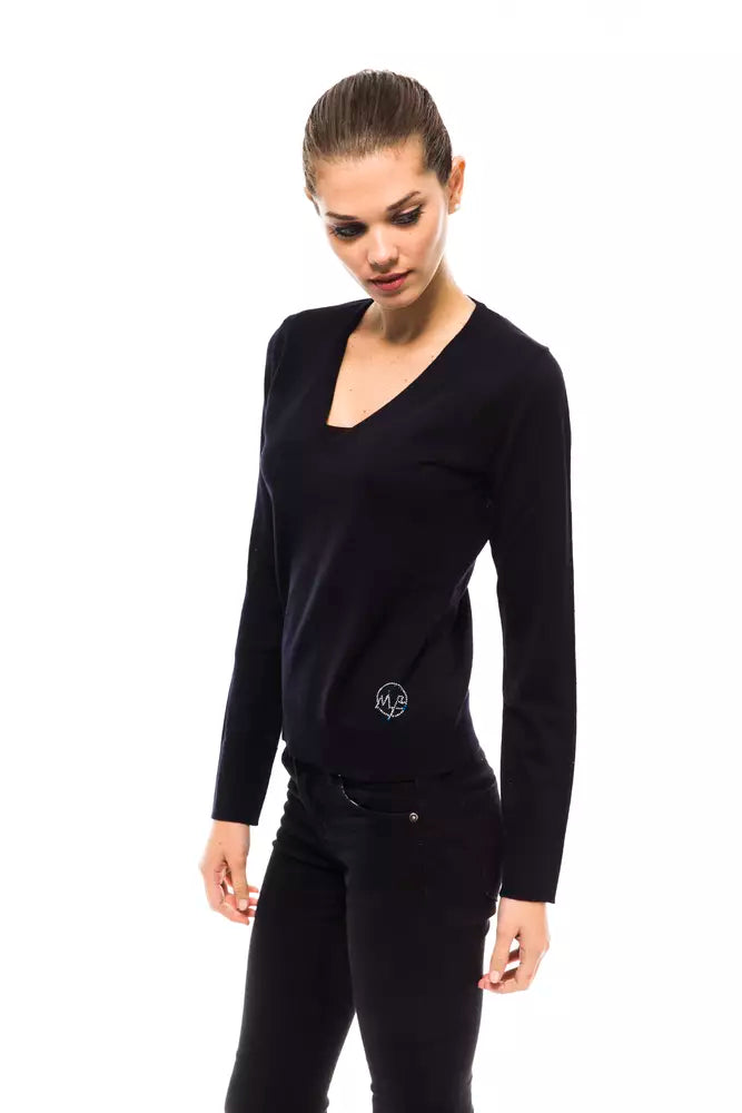 Pull en laine bleu Montana Blu pour femme