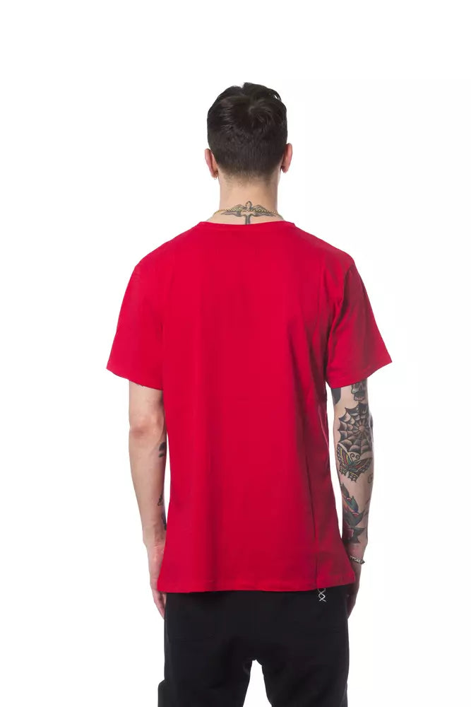 T-shirt homme en coton rouge Nicolo Tonetto
