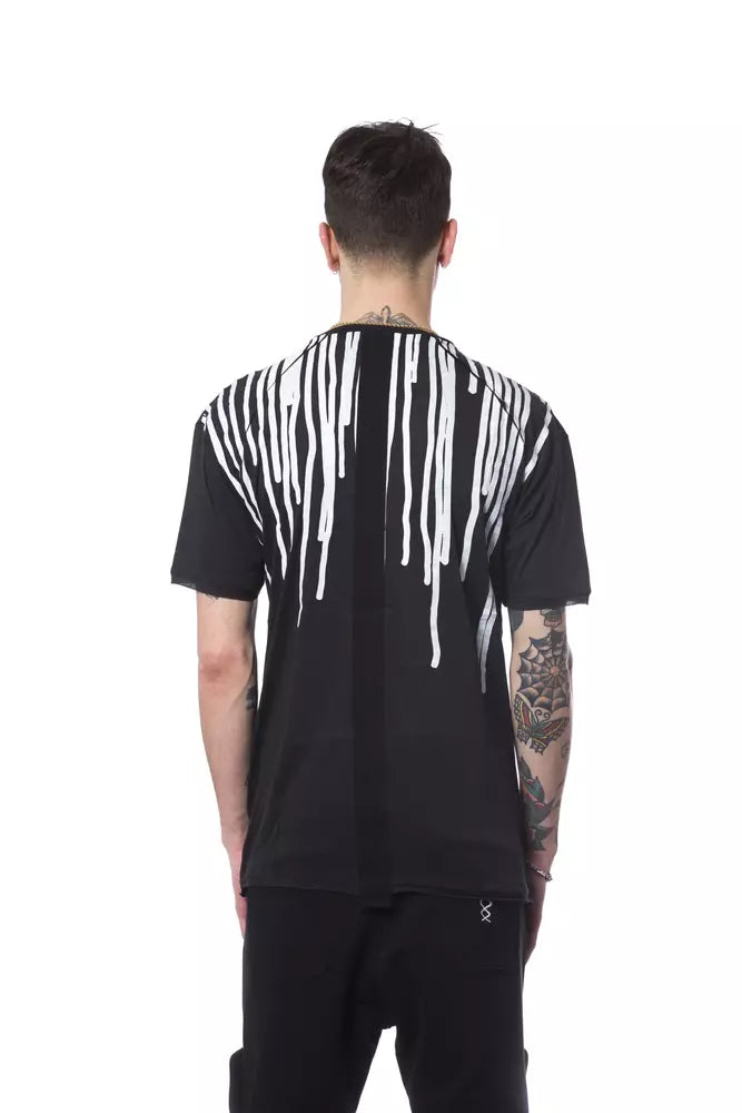 T-shirt homme en coton noir Nicolo Tonetto