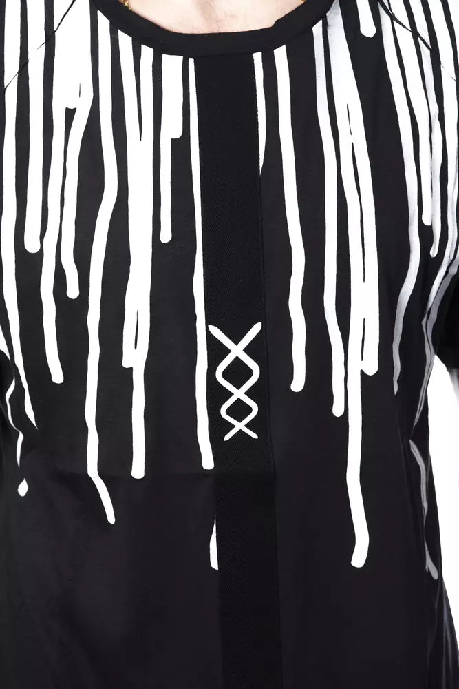 T-shirt homme en coton noir Nicolo Tonetto