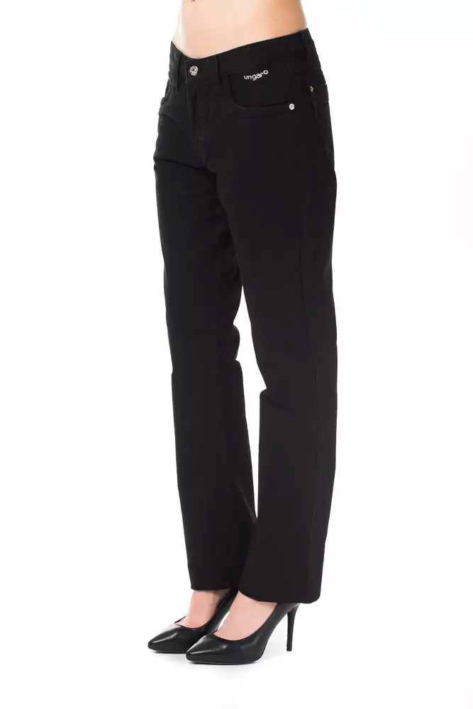 Ungaro Fever Black Cotton Women Pant by Ungaro Fever