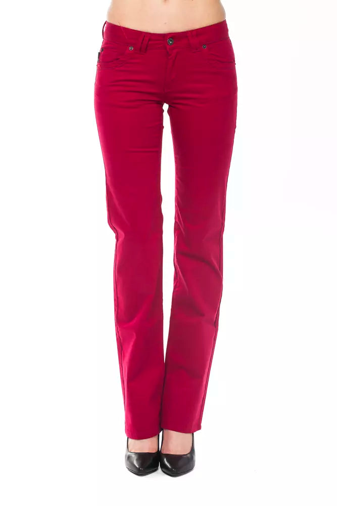 Ungaro Fever Red Cotton Women Pants by Ungaro Fever
