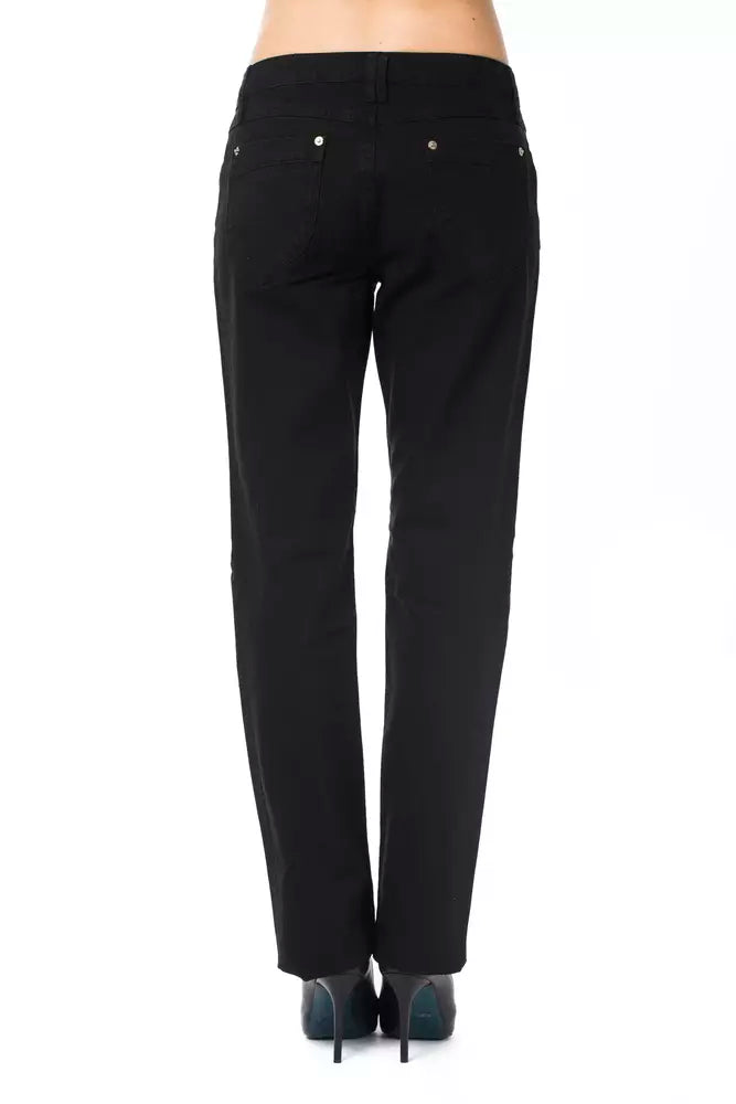 Ungaro Fever Black Cotton Women Pant by Ungaro Fever