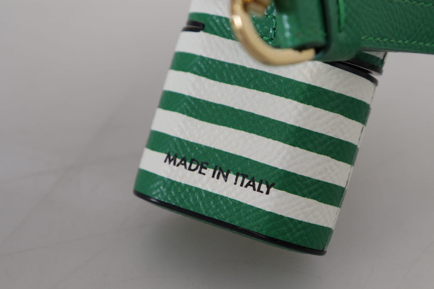 Étui élégant en cuir Dolce & Gabbana pour Airpods - Vert luxuriant