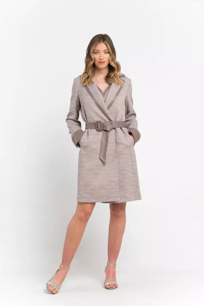 Manteau femme en coton beige Trussardi