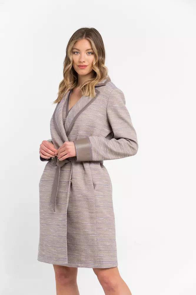 Manteau femme en coton beige Trussardi