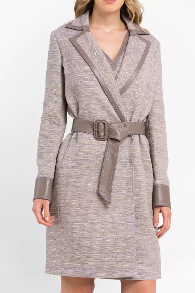 Manteau femme en coton beige Trussardi