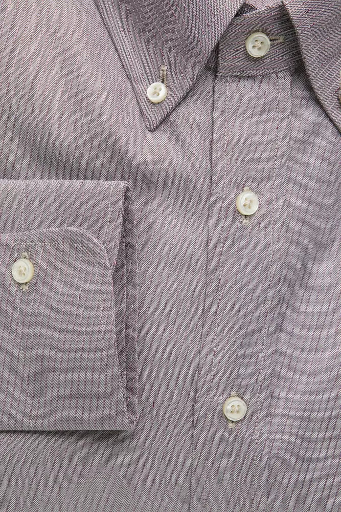 Robert Friedman Beige Cotton Men's Shirt by Robert Friedman