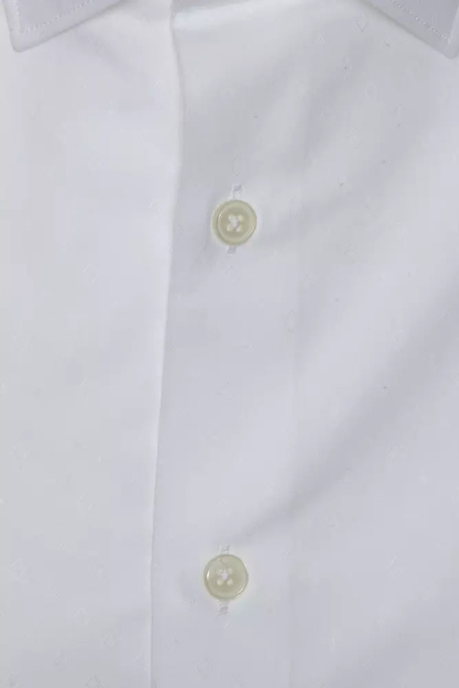 Robert Friedman White Cotton Men Shirt by Robert Friedman